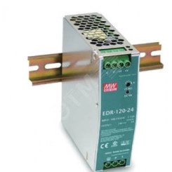 Источник питания на DIN-рейку 24 В,5 А,120ВТ, MEANWELL, I класс защиты, 40х125х113мм Источник питания на DIN-рейку 24 В,5 А,120ВТ, MEANWELL, I класс защиты, 40х125х113мм