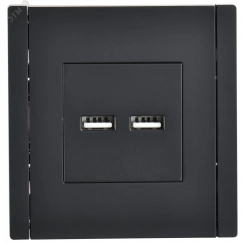 FORTE&PIANO Розетка USB A+A 3,1А FP149 черный IEK