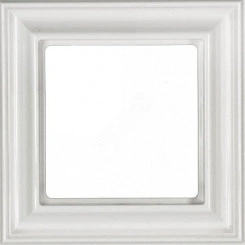 Рамка 1-местная для вертикальной и горизонтальной установки. Серия- Eco DECO. Материал- термопласт. Цвет- белый