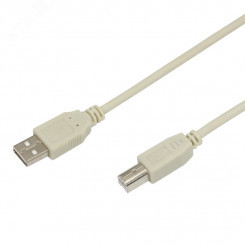 Кабель USB B - USB A, 1.8м., серый