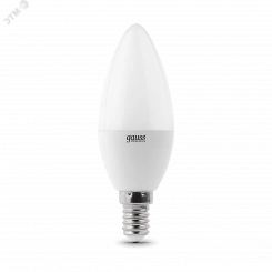 Лампа светодиодная LED 7 Вт 450 лм 3000К AC180-240В E14 свеча теплая (промоупаковка 3 лампы) Elementary Gauss