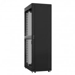 Шкаф серверный 42U 800х1000 передняя дверь: одностворчатая глухой металл IP51. задняя дверь: двустворчатая перфорированная IP20. боковые панели: без. цвет: черный RAL9005 Шкаф серверный 42U 800х1000 передняя дверь: одностворчатая глухой металл IP51. задняя дверь: двустворчатая перфорированная IP20. боковые панели: без. цвет: черный RAL9005