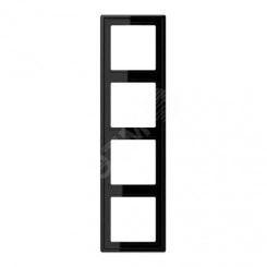 Рамка 4-я для горизонтальной/вертикальной установки  Серия- LS990  Материал- дуропласт  Цвет- черный
