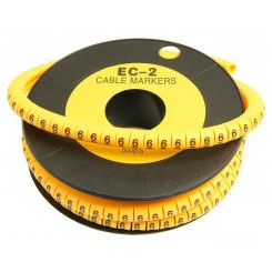 Маркер для кабеля д.7.4мм, цифра 6 Маркер для кабеля д.7.4мм, цифра 6