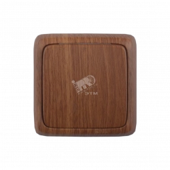 Выключатель одноклавишный наружный с изоляционной пластиной дуб 10А