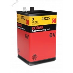 Батарейка Kodak 4R25-1S SUPER HEAVY DUTY Zinc [4R25-SP1G, 6.0V] (6/24/936)