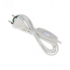 Шнур сетевой с выключателем без розетки 1,8м, белый