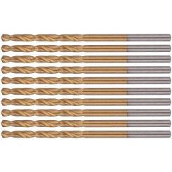 Сверла HSS по металлу, титановое покрытие 2.5 мм (10 шт) Сверла HSS по металлу, титановое покрытие 2.5 мм (10 шт)