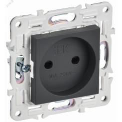 SKANDY Розетка без заземления с защитными шторками 10А SK-R01T титан IEK SKANDY Розетка без заземления с защитными шторками 10А SK-R01T титан IEK