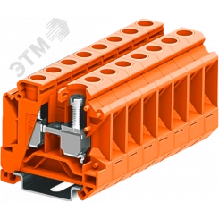 Клемма SUK 1-1 винтовая, сечение 16 мм. кв., оранжевая