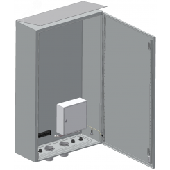 Шкаф монтажный с козырьком IP66, 600х1000х250 мм