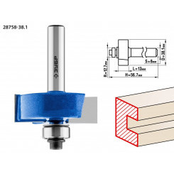 Фреза фальцевая 38.1x13мм, хвостовик 8мм