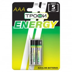 Батарейка Трофи LR03-2BL ENERGY Alkaline (20/480/17280)