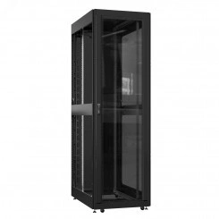 Шкаф серверный 42U 800х1200 передняя дверь: стекло IP41. задняя дверь: одностворчатая перфорированная IP20. боковые панели: без. цвет: черный RAL9005 