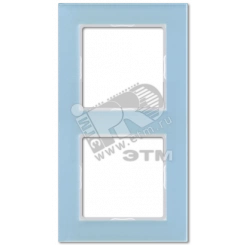 Рамка 2-я для горизонтальной/вертикальной установки  Серия- ACreation  Материал- стекло  Цвет- серо-голубой