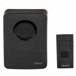 Звонок электронный UDB-092W-R1T1-36S-BL 220В 36 мелодий Блистер Черный ТМ Uniel