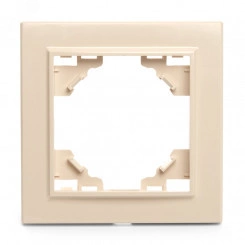 Рамка одноместная, Эрна, слоновая кость Stekker