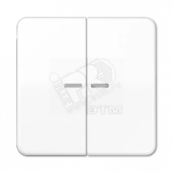 Клавиши ударопрочные для сдвоенногых выключателей с подсветкой белые Клавиши ударопрочные для сдвоенногых выключателей с подсветкой белые