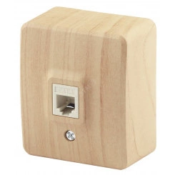 Розетка телефонная RJ11, ОУ, Эра Эксперт, сосна, 11-3202-11 Розетка телефонная RJ11, ОУ, Эра Эксперт, сосна, 11-3202-11