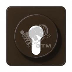 Крышка для выключателя с замком  коричневая