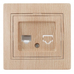 Розетка информационная RJ45, СУ, Plano, сосна, 1-303-11
