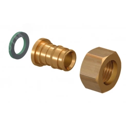 Штуцер 16х1/2' с накидной гайкой для труб PE-Xa, латунь, тип 2 Штуцер 16х1/2' с накидной гайкой для труб PE-Xa, латунь, тип 2