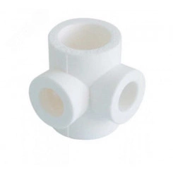 Крестовина двухплоскостная 32х20х20х32 полипропиленовая PPR белая