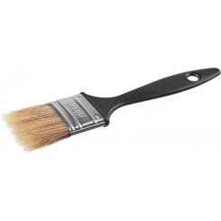 Кисть плоская 38мм, светлая смешанная щетина, пластиковая ручка, все виды ЛКМ Кисть плоская 38мм, светлая смешанная щетина, пластиковая ручка, все виды ЛКМ