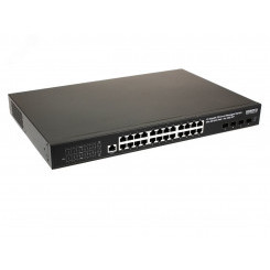 Коммутатор управляемый L2 28 порта RJ45/SFP 10 100 1000 10000 (10G) Мб/с PoE 400Вт