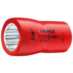 Головка торцевая VDE 1000V DR 3/8 BiHEX двойной шестигранник дюймовая 5/16 диэлектрическая