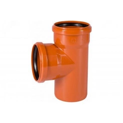 Тройник двухраструбный 87 град. 200 для наружной канализации