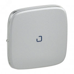 Valena ALLURE Лицевая панель для переключателя промежуточного с подсветкой/индикацией Алюминий