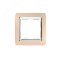 Рамка на 2 поста, S82, пастель кремовая - белый