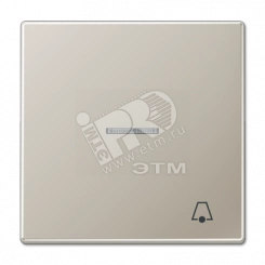 Клавиша для выключателя с подсветкой и символом звонок благородная сталь Клавиша для выключателя с подсветкой и символом звонок благородная сталь