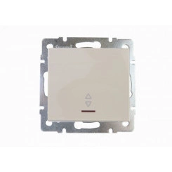 Выключатель RAIN проходной с подсветкой крем механизм Выключатель RAIN проходной с подсветкой крем механизм