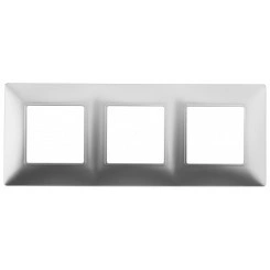 Рамка на 3 поста, Эра Elegance, алюминий, 14-5003-03