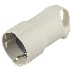 Розетка кабельная c/з 16A с кольцом непрямой ввод белая (10/200/4000) R3