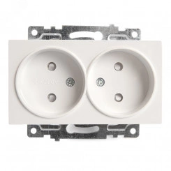 Розетка 2-местная б/з, Катрин, белый, Розетка 2-местная б/з, Катрин, белый,