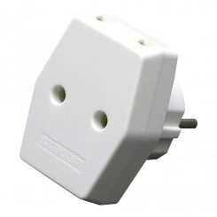 Разветвитель сетевой компактный 3-местный б/з, белый,