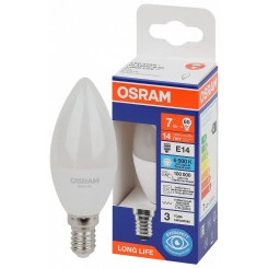 Лампа светодиодная LED 7Вт Е14 6500К 600Лм свеча 220В (замена 60Вт) OSRAM Лампа светодиодная LED 7Вт Е14 6500К 600Лм свеча 220В (замена 60Вт) OSRAM