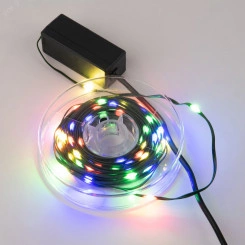 Гирлянда светодиодная Полоса 10м 100 светодиодов Разноцветный свет Провод зеленый ULD-S1000-100/DGA MULTI IP20 DEW BAND ТМ Uniel Гирлянда светодиодная Полоса 10м 100 светодиодов Разноцветный свет Провод зеленый ULD-S1000-100/DGA MULTI IP20 DEW BAND ТМ Uniel