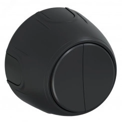 Выключатель двойной  Rotondo, цвет черный