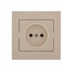 Розетка RAIN без заземления керамика крем Розетка RAIN без заземления керамика крем