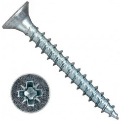Шуруп универсальный 3,5х12 потайная головка, остроконечный, оцинкованный (1000шт)