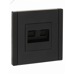 FORTE&PIANO Розетка двойная RJ11+RJ45 кат.5E FP135 черный IEK FORTE&PIANO Розетка двойная RJ11+RJ45 кат.5E FP135 черный IEK