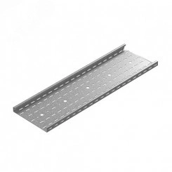 Промышленный лоток кабельный перфорированный 100х35х3000, толщина 2,0 мм, Сендзимир цинк