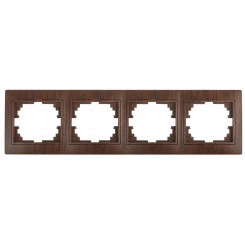 Рамка на 4 поста гор., СУ, Plano, венге, 1-504-10