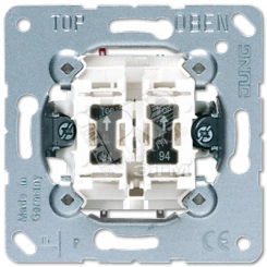 Выключатель контрольный 2-клавишный с подсветкой (с 2-мя лампами тлеющего разряда арт.- 94 в комплекте). Механизм. 10A 250V Выключатель контрольный 2-клавишный с подсветкой (с 2-мя лампами тлеющего разряда арт.- 94 в комплекте). Механизм. 10A 250V