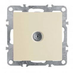 Розетка телевизионная (механизм), 75 Ом, 5-862МГц, Эрна, слоновая кость, Stekker