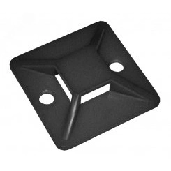 Площадка самоклеящаяся 40х40 черная под хомуты (20шт)